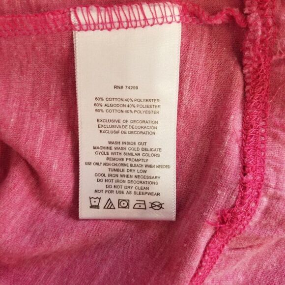 Lucky Brand Girls Top Sz M Pink Embroidered Hamsa Hand Long Sleeve Peplum Tee - Picture 7 of 7